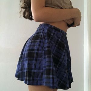 LA Hearts Plaid Skirt